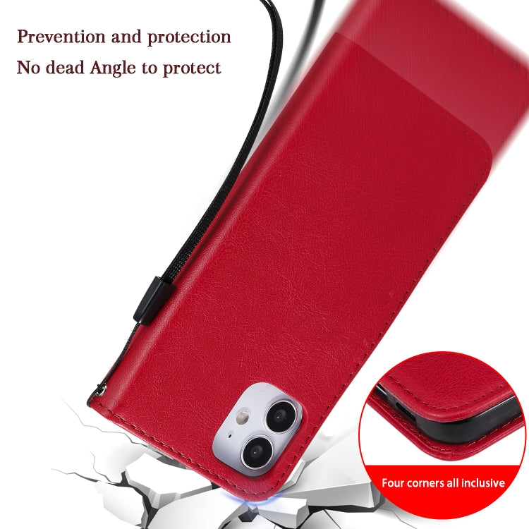 Solid Color Horizontal Flip Protective Leather Case with Holder & Card Slots & Wallet & Photo Frame & Lanyard