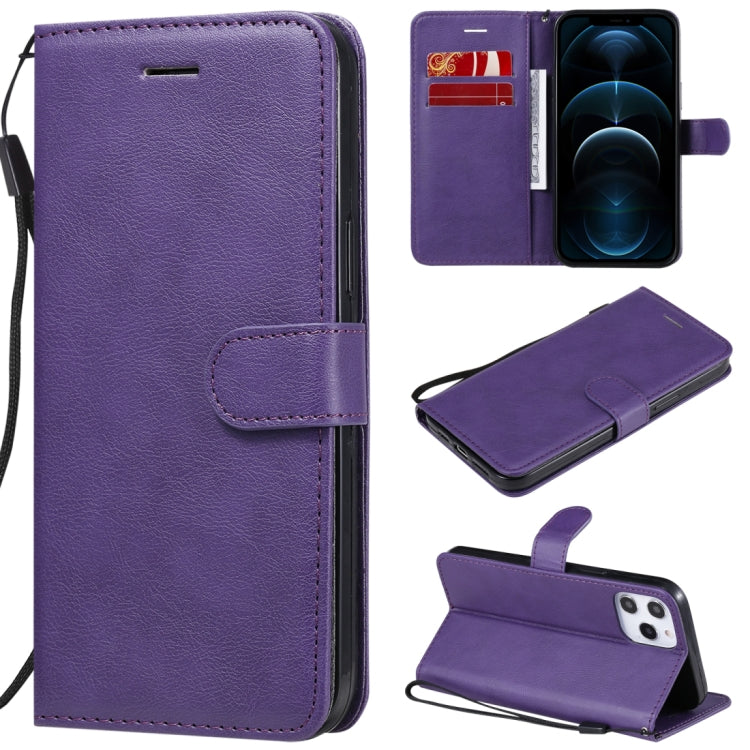 Solid Color Horizontal Flip Protective Leather Case with Holder & Card Slots & Wallet & Photo Frame & Lanyard