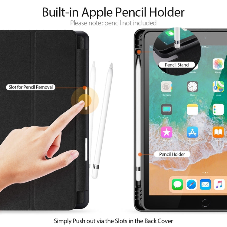 DUX DUCIS Domo Series Horizontal Flip Magnetic PU Leather Case with Three-folding Holder & Pen Slot, For iPad 9.7 inch(2017)/9.7 inch(2018)/iPad 6