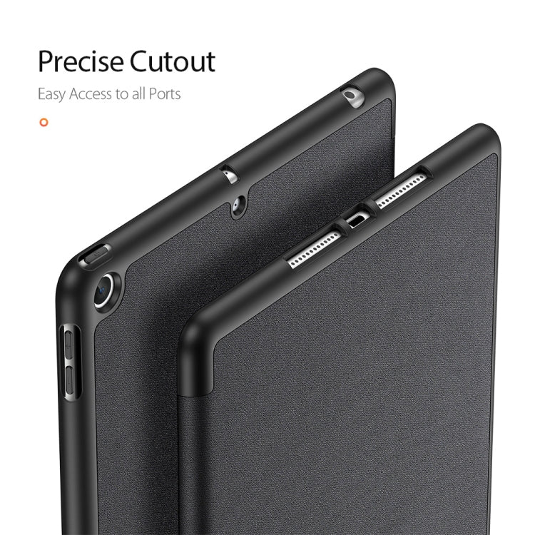 DUX DUCIS Domo Series Horizontal Flip Magnetic PU Leather Case with Three-folding Holder & Pen Slot, For iPad 9.7 inch(2017)/9.7 inch(2018)/iPad 6