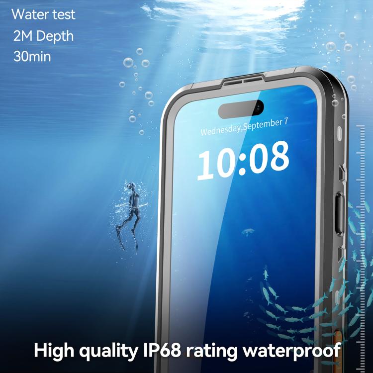 RedPepper Transparent Dot IP68 Waterproof Triple-proof MagSafe Phone Case, For iPhone 17 Pro Max, For iPhone 17 Pro, For iPhone 17, For iPhone 17 Air, For iPhone 16 Pro Max, For iPhone 16 Pro, For iPhone 16 Plus, For iPhone 16