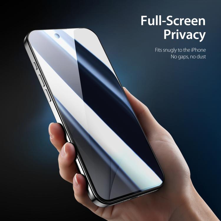 5pcs DUX DUCIS 0.33mm 9H High Aluminum Anti-spy HD Tempered Glass Film, For iPhone 17 Pro Max, For iPhone 17 Pro, For iPhone 17, For iPhone 17 Air, iPhone 16e, For iPhone 16 Pro Max, For iPhone 16 Pro, For iPhone 16 Plus, For iPhone 16