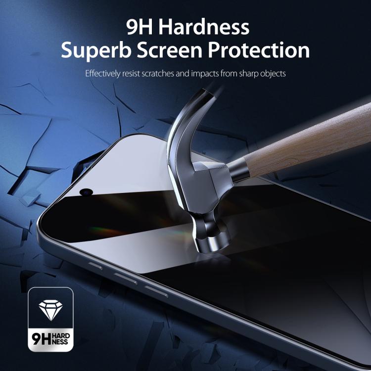 5pcs DUX DUCIS 0.33mm 9H High Aluminum Anti-spy HD Tempered Glass Film, For iPhone 17 Pro Max, For iPhone 17 Pro, For iPhone 17, For iPhone 17 Air, iPhone 16e, For iPhone 16 Pro Max, For iPhone 16 Pro, For iPhone 16 Plus, For iPhone 16