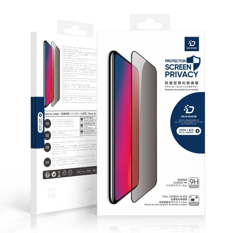 5pcs DUX DUCIS 0.33mm 9H High Aluminum Anti-spy HD Tempered Glass Film, For iPhone 17 Pro Max, For iPhone 17 Pro, For iPhone 17, For iPhone 17 Air, iPhone 16e, For iPhone 16 Pro Max, For iPhone 16 Pro, For iPhone 16 Plus, For iPhone 16