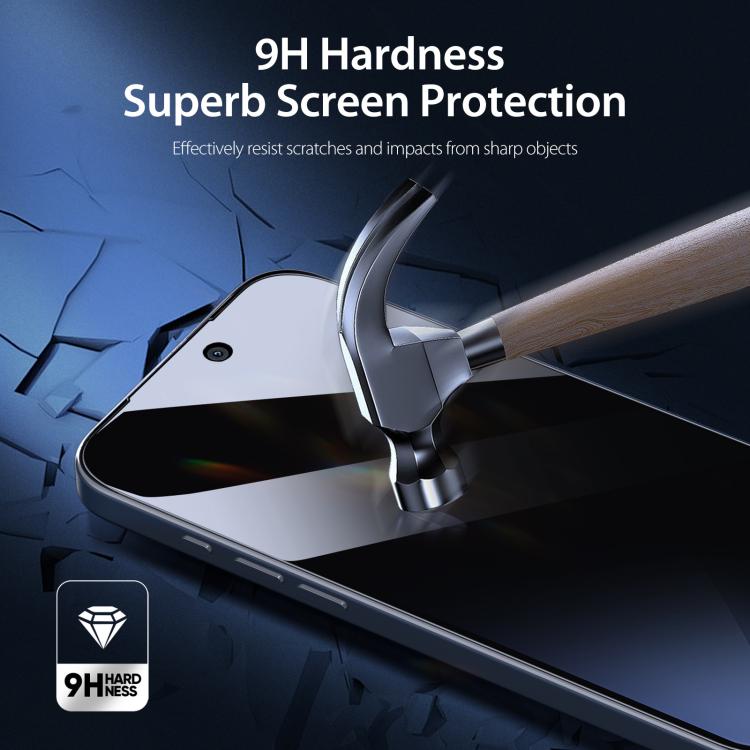 5pcs DUX DUCIS 0.33mm 9H High Aluminum Anti-spy HD Tempered Glass Film, For iPhone 17 Pro Max, For iPhone 17 Pro, For iPhone 17, For iPhone 17 Air, iPhone 16e, For iPhone 16 Pro Max, For iPhone 16 Pro, For iPhone 16 Plus, For iPhone 16