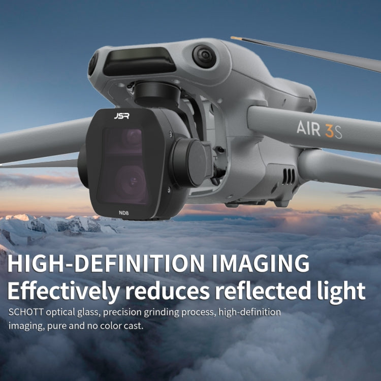 For DJI Air 3S JSR CB Series Drone Lens Filter, UV, CPL, ND8, ND16, ND32, ND64, ND8PL, ND16PL, ND32PL, ND64PL, NIGHT, STAR, Streak Drawing Blue, Adjustable CPL, 3 in 1 ND8/32/64, 4 in 1 CPL ND8/32/64, 4 in 1 ND8-64PL, 6 in 1 ND8-64 CPL STAR������������...