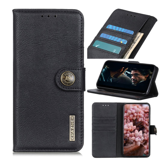 KHAZNEH cowhide leather flip case for Samsung Galaxy S20 FE with card slots and wallet holder