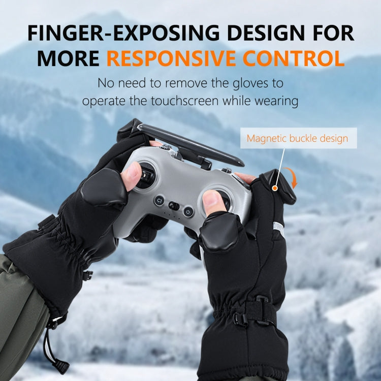 STARTRC Universal Drone Remote Control Photography Gloves Winter Warm Gloves, L, XL