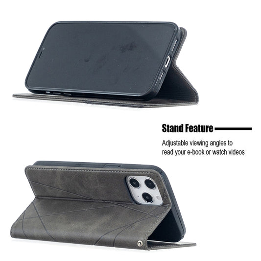 Protective rhombus textured back panel with secure magnetic attachment for iPhone 12 Pro Max