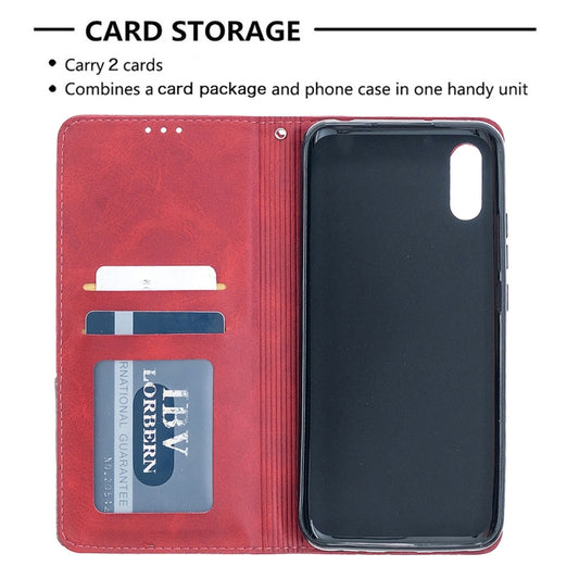 Rhombus pattern leather case for iPhone 12 showing interior card slot compartments