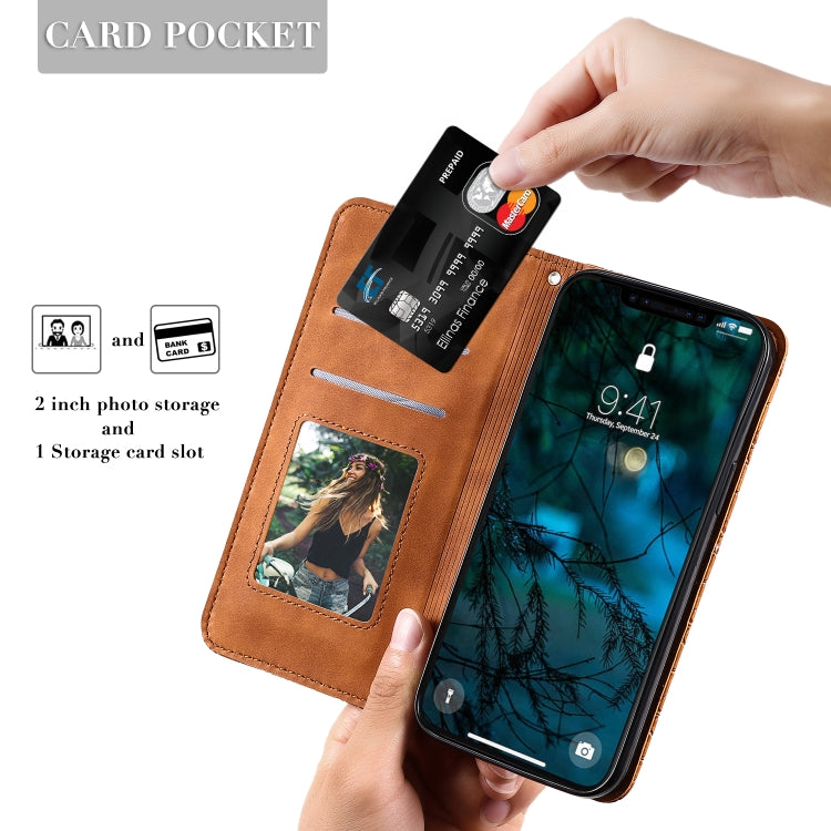 Lucky Flowers Embossing Pattern Magnetic Horizontal Flip Leather Case with Holder & Card Slots