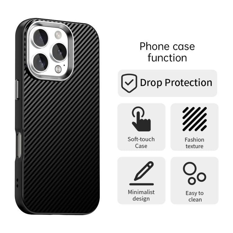 Carbon Fiber Series IMD Phone Case, For iPhone 16e, For iPhone 16 Pro Max, For iPhone 16 Pro, For iPhone 16 Plus, For iPhone 16, For iPhone 15 Pro Max