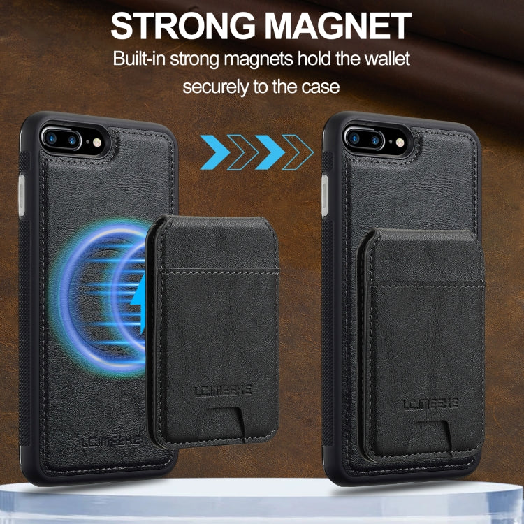 LC.IMEEKE L3 Series Detachable RFID Card Bag Magsafe Phone Case, For iPhone 8 Plus / 7 Plus
