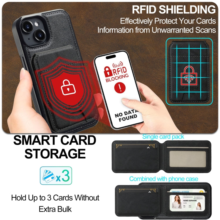 LC.IMEEKE L3 Series Detachable RFID Card Bag Magsafe Phone Case, For iPhone 13 mini, For iPhone XS / X, For iPhone XR, For iPhone XS Max