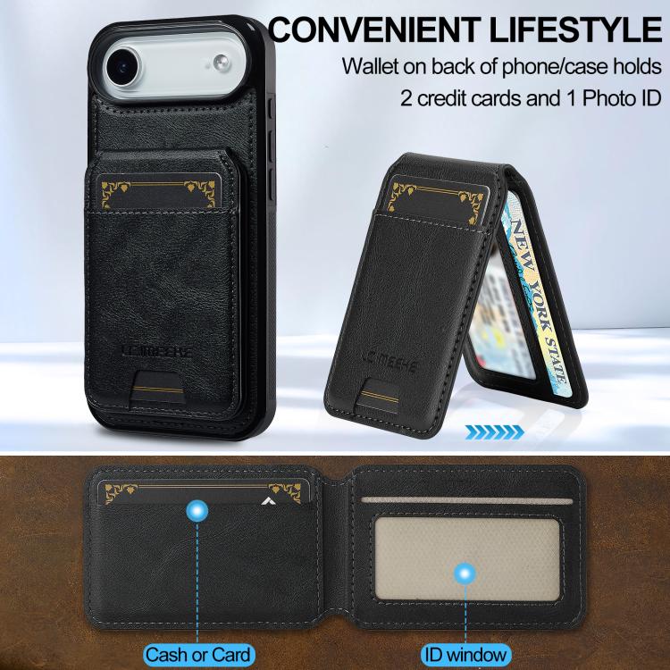 LC.IMEEKE L3 Series Detachable RFID Card Bag Magsafe Phone Case, For iPhone SE 2024, For iPhone 16 Pro Max, For iPhone 16 Pro, For iPhone 16 Plus