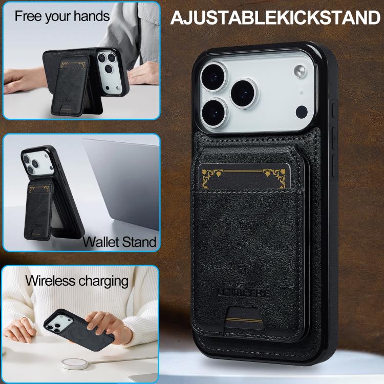 LC.IMEEKE L3 Series Detachable RFID Card Bag Magsafe Phone Case, For iPhone 17 Pro Max, For iPhone 17 Pro, For iPhone 17, For iPhone 17 Air