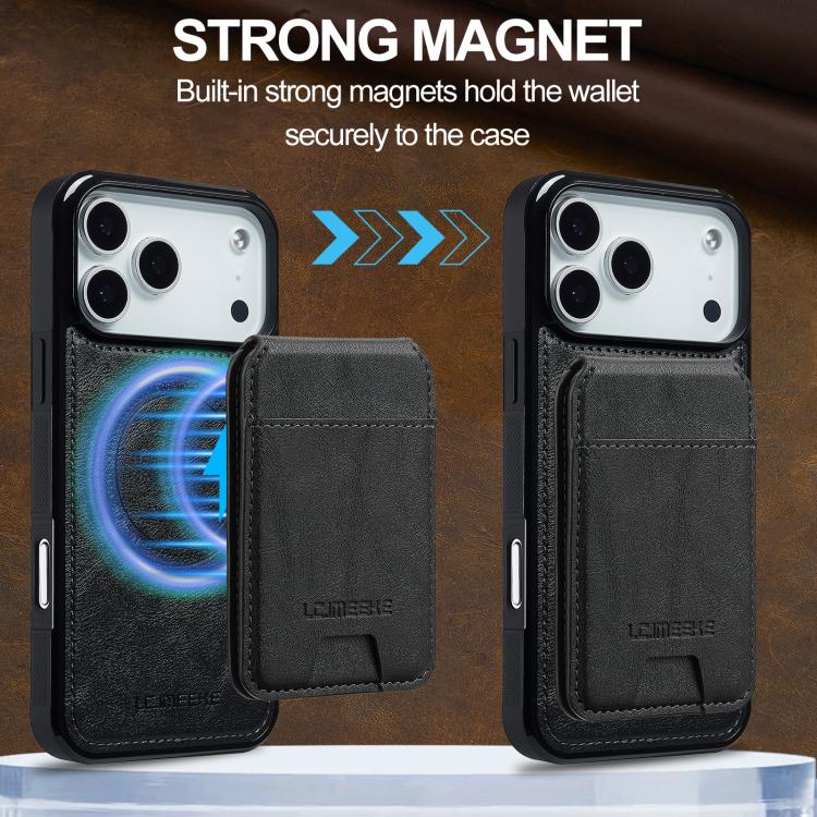 LC.IMEEKE L3 Series Detachable RFID Card Bag Magsafe Phone Case, For iPhone 17 Pro Max, For iPhone 17 Pro, For iPhone 17, For iPhone 17 Air