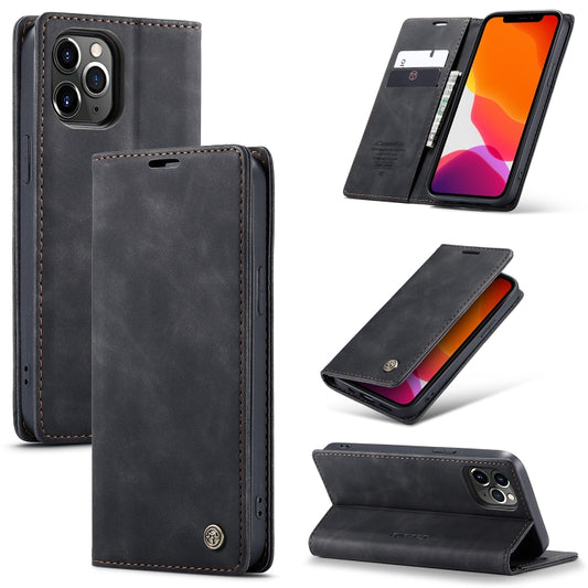 CaseMe-013 retro frosted leather flip case for iPhone 12 Pro Max with card slots