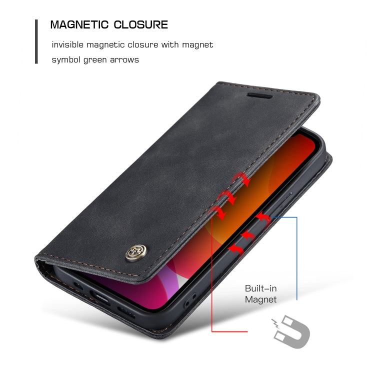 CaseMe-013 Multifunctional Retro Frosted Horizontal Flip Leather Case with Card Slot & Holder & Wallet