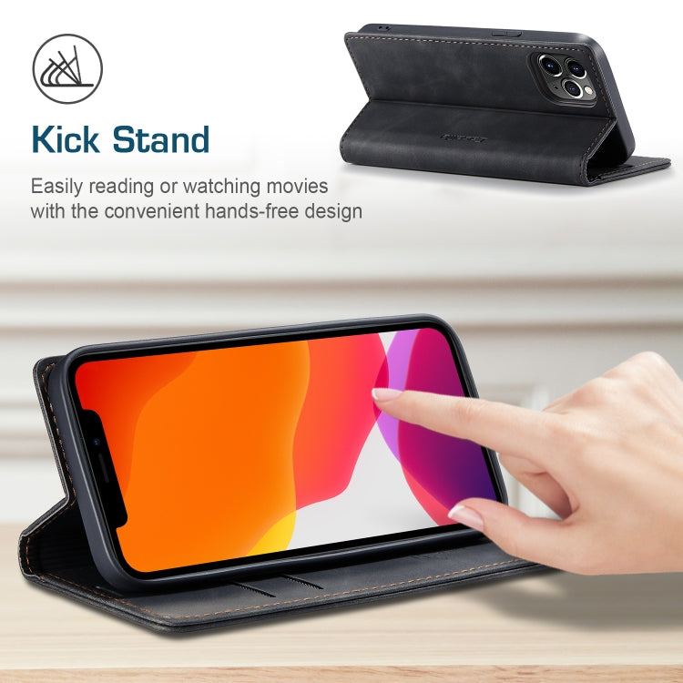 CaseMe-013 Multifunctional Retro Frosted Horizontal Flip Leather Case with Card Slot & Holder & Wallet