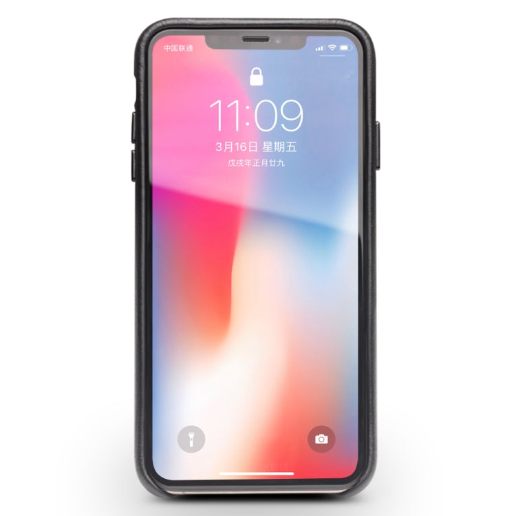 QIALINO Shockproof Weave Cowhide Leather Protective Case, For iPhone XS, For iPhone XR, For iPhone XS Max