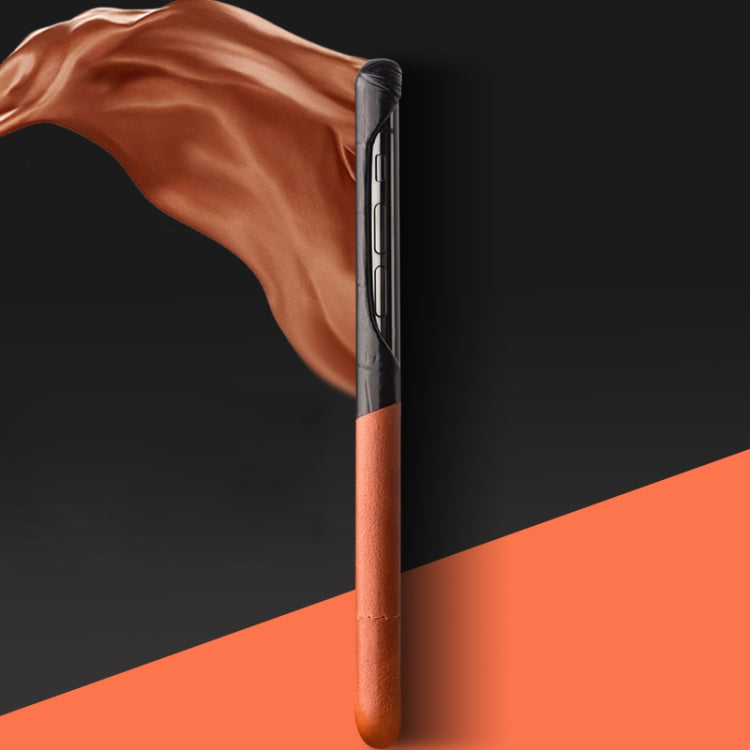 For iPhone X / XS QIALINO Crocodile Texture Cowhide Leather Protective Case