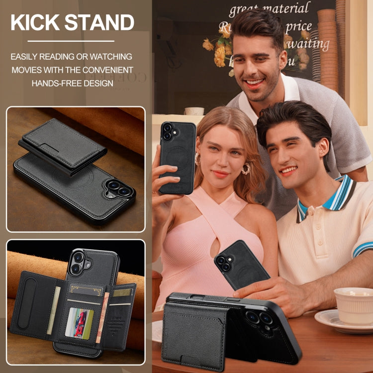 LC.IMEEKE L5 Series Detachable RFID Card Bag Magsafe Phone Case, For iPhone 16, For iPhone 15 Pro Max, For iPhone 15 Pro, For iPhone 15 Plus / 14 Plus