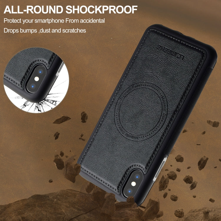 LC.IMEEKE L5 Series Detachable RFID Card Bag Magsafe Phone Case, For iPhone XS Max, For iPhone 8 Plus / 7 Plus