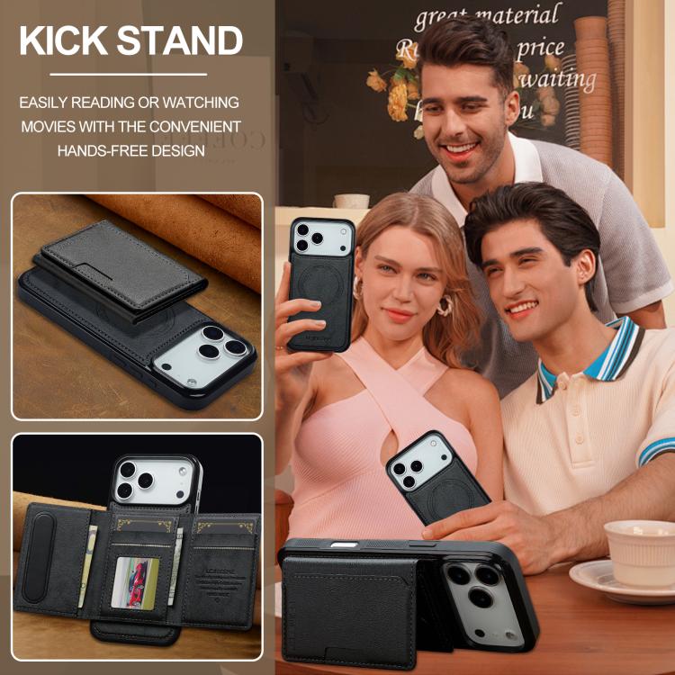 LC.IMEEKE L5 Series Detachable RFID Card Bag Magsafe Phone Case, For iPhone 17 Pro Max, For iPhone 17 Pro, For iPhone 17, For iPhone 17 Air