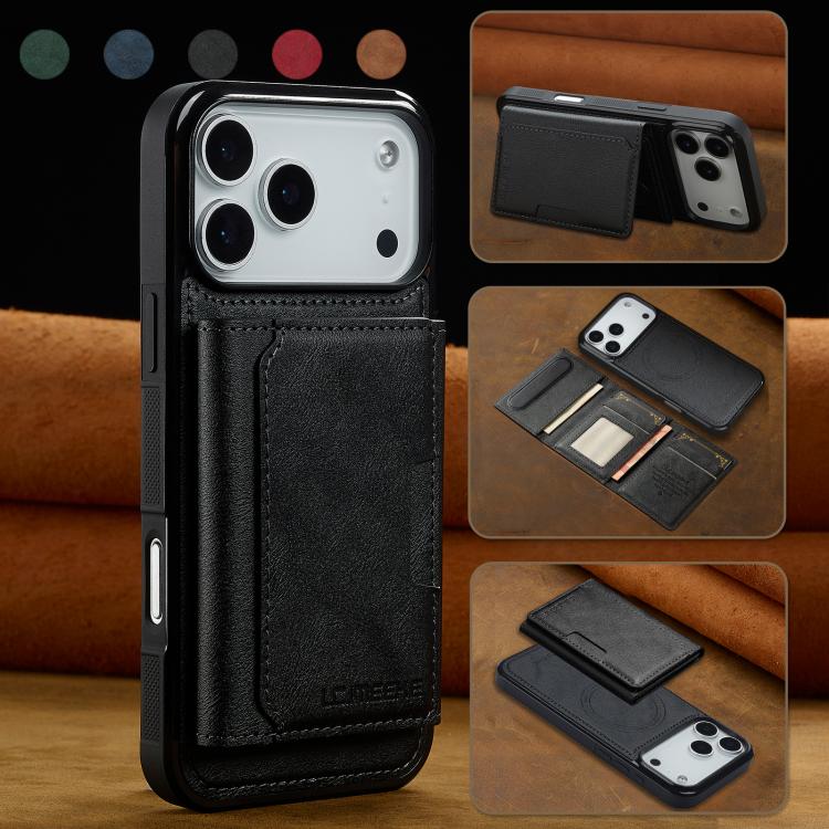 LC.IMEEKE L5 Series Detachable RFID Card Bag Magsafe Phone Case, For iPhone 17 Pro Max, For iPhone 17 Pro, For iPhone 17, For iPhone 17 Air