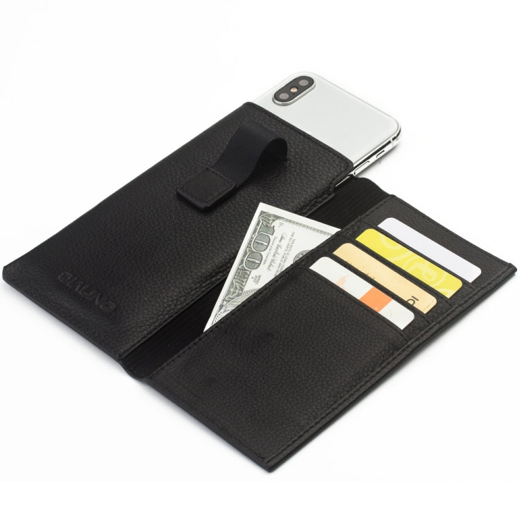 QIALINO Nappa Texture Top-grain Leather Horizontal Flip Wallet Case with Card Slots
