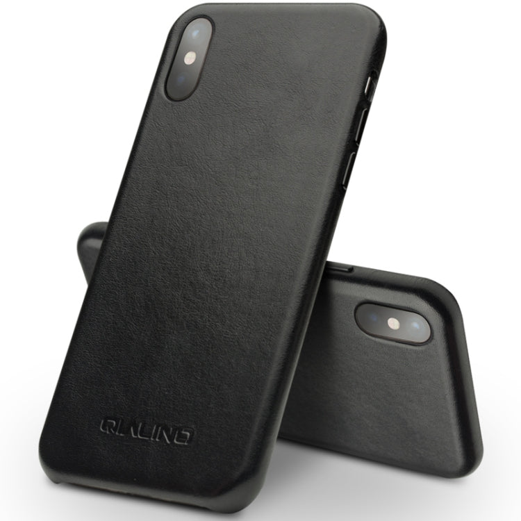 QIALINO Shockproof Kangaroo Skin Leather Protective Case, For iPhone X / XS, For iPhone XR, For iPhone XS Max