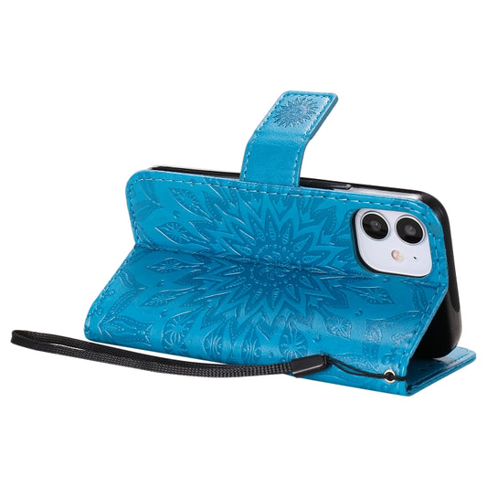 Card slot detail sunflower pattern flip case wallet for iPhone 12 / 12 Pro