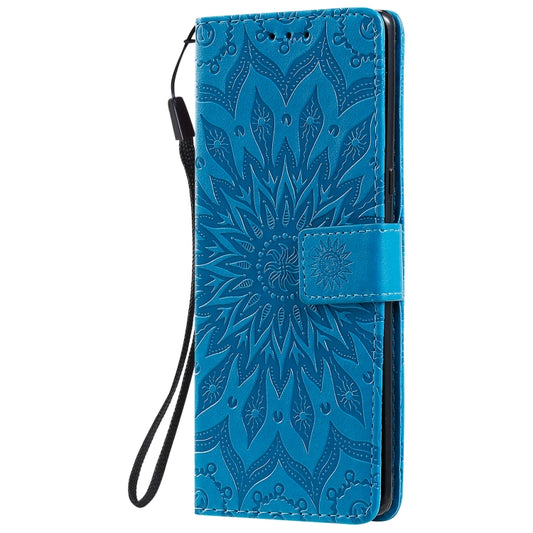 Horizontal flip design sunflower printed phone case with multiple card storage compartments