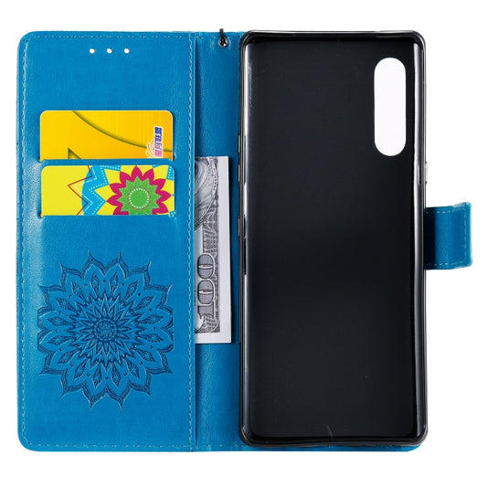 Back angle sunflower pattern PU leather protective case for LG smartphone models