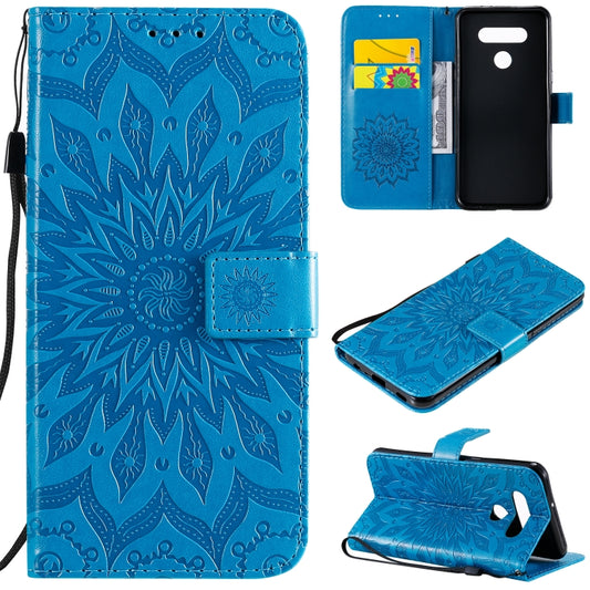 Sunflower pattern PU leather flip case for LG K51 K61 Stylo 6 with card slots wallet and lanyard