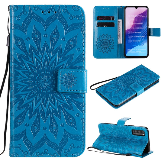 Sunflower pattern PU leather flip case with card slots and wallet for Huawei Enjoy Z Honor X10 Moto E6s