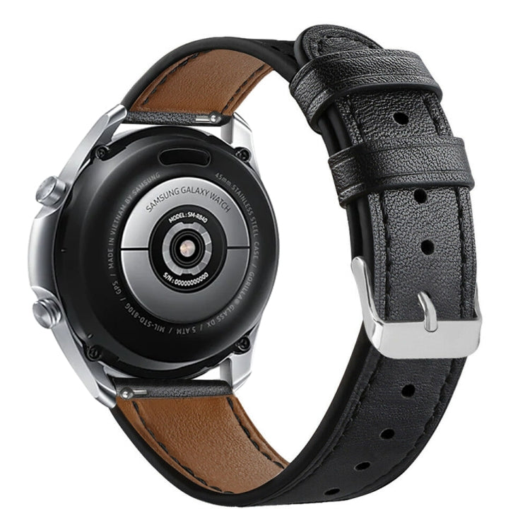 For Galaxy Watch 3 45mm Leather Replacement Strap Watchband, For Galaxy Watch 3 45mm