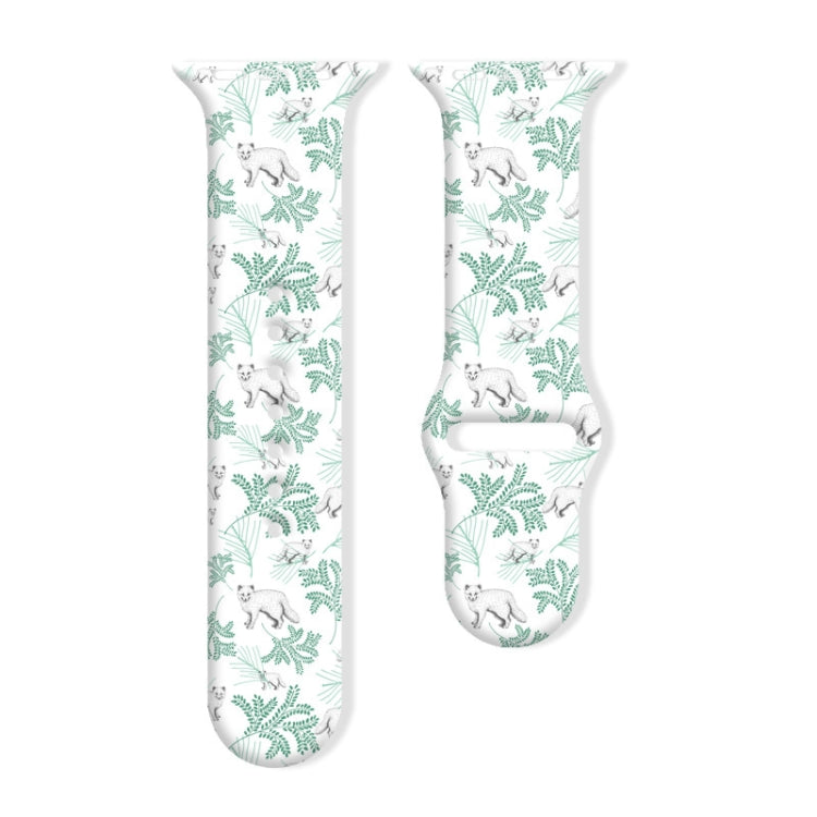 Christmas Pattern Reverse Buckle Silicone Watch Band, For Apple Watch 42mm / 41mm / 40mm / 38mm