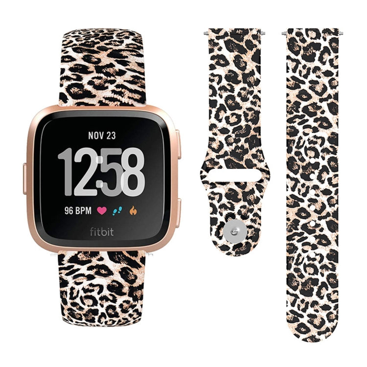 22mm Reverse Buckle Printed Silicone Strap, For Fitbit Versa 2 / Lite