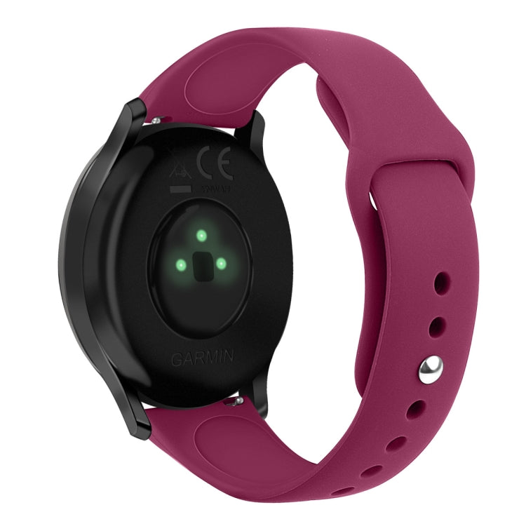 Solid Color Reverse Buckle Silicone Strap, Size: Large Size, For Garmin Vivoactive 3 / Vivomove HR