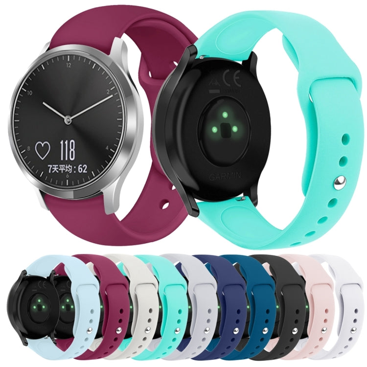 Solid Color Reverse Buckle Silicone Strap, Size: Large Size, For Garmin Vivoactive 3 / Vivomove HR