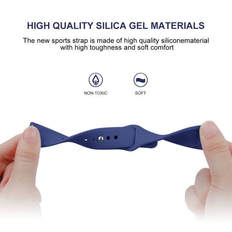 Solid Color Reverse Buckle Silicone Strap, Size: Small Code, For Garmin Vivoactive 3 / Vivomove HR