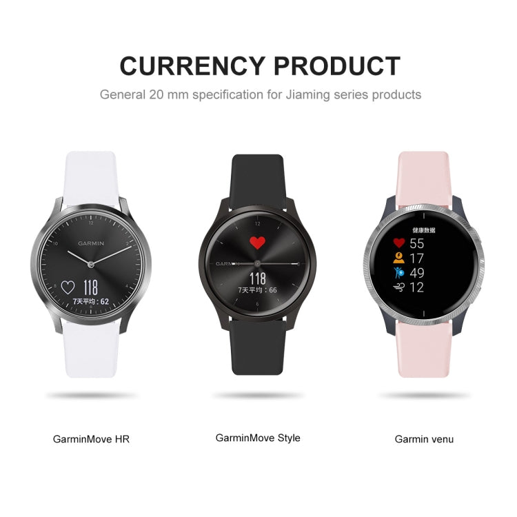 Solid Color Reverse Buckle Silicone Strap, Size: Small Code, For Garmin Vivoactive 3 / Vivomove HR