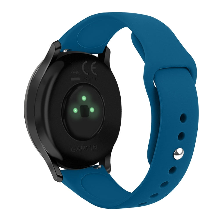 Solid Color Reverse Buckle Silicone Strap, Size: Small Code, For Garmin Vivoactive 3 / Vivomove HR