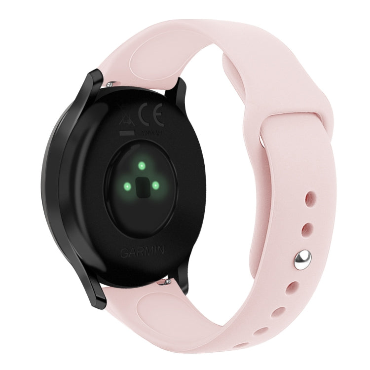Solid Color Reverse Buckle Silicone Strap, Size: Small Code, For Garmin Vivoactive 3 / Vivomove HR