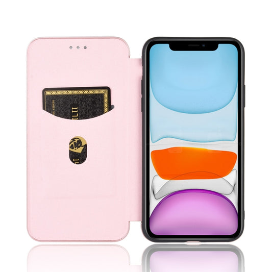Magnetic wallet case for iPhone 12 displaying interior card storage compartment