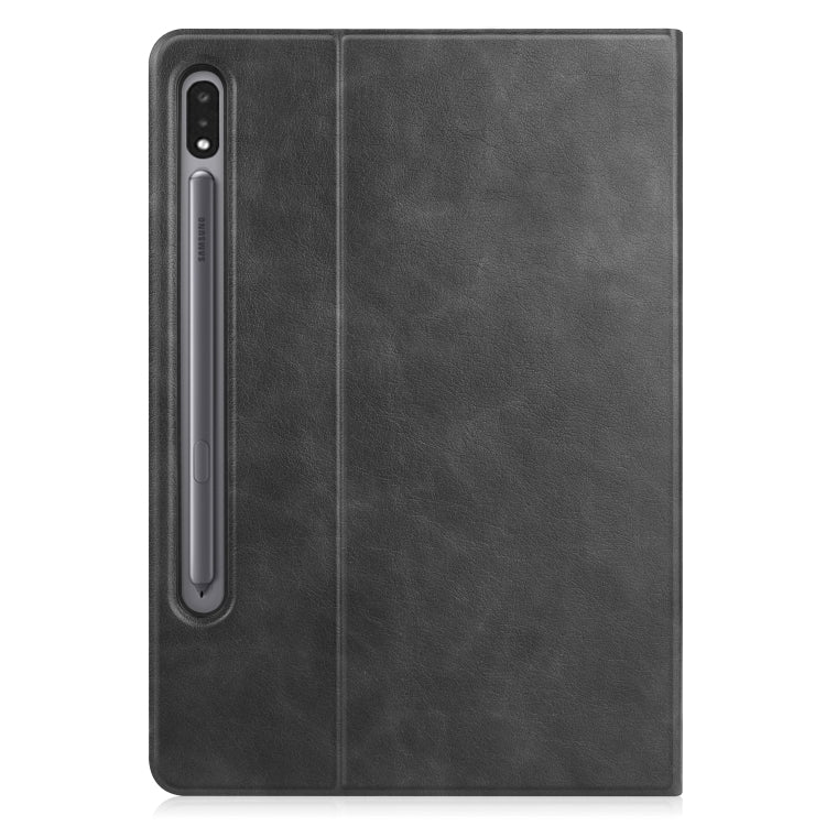 Cowhide Texture TPU Tablet Horizontal Flip Leather Case with Holder & Sleep / Wake-Up Function & Pen Slot, For Samsung Galaxy Tab S8 / Galaxy Tab S7 (2020) T870