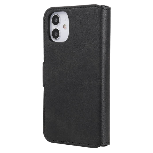 Textured calf leather flip cover for iPhone 12 displaying card storage compartments