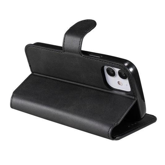 Classic horizontal flip leather case iPhone 12 mini back panel and texture detail